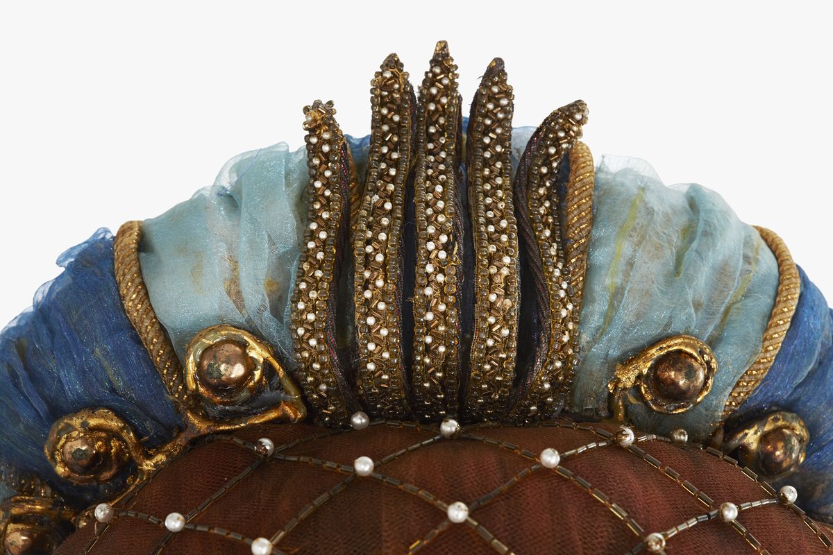 Head dress detail of costume worn by Joan Sutherland in The Tales of Hoffman.