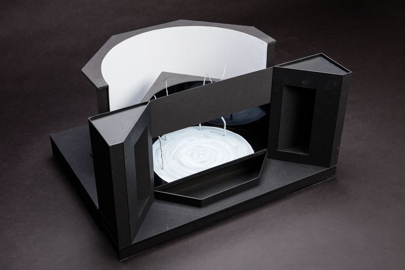 The same set model seen from above.