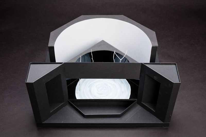 The same set model seen from above.