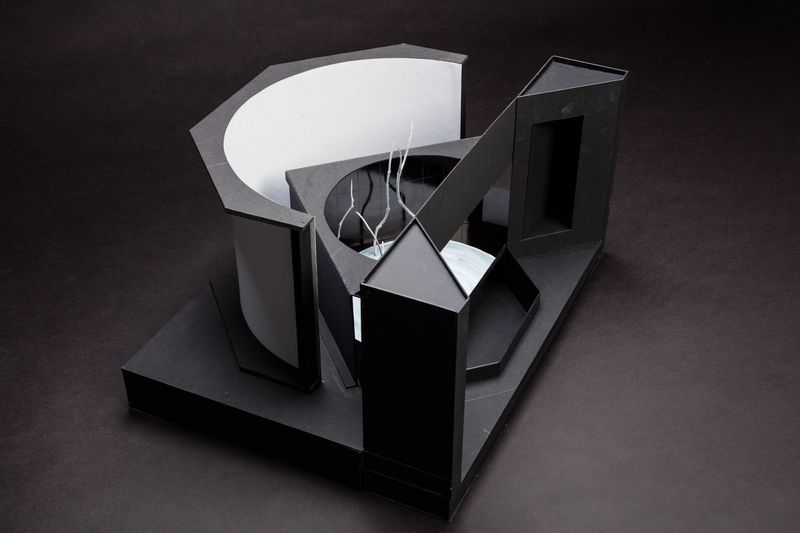 The same set model seen from above.